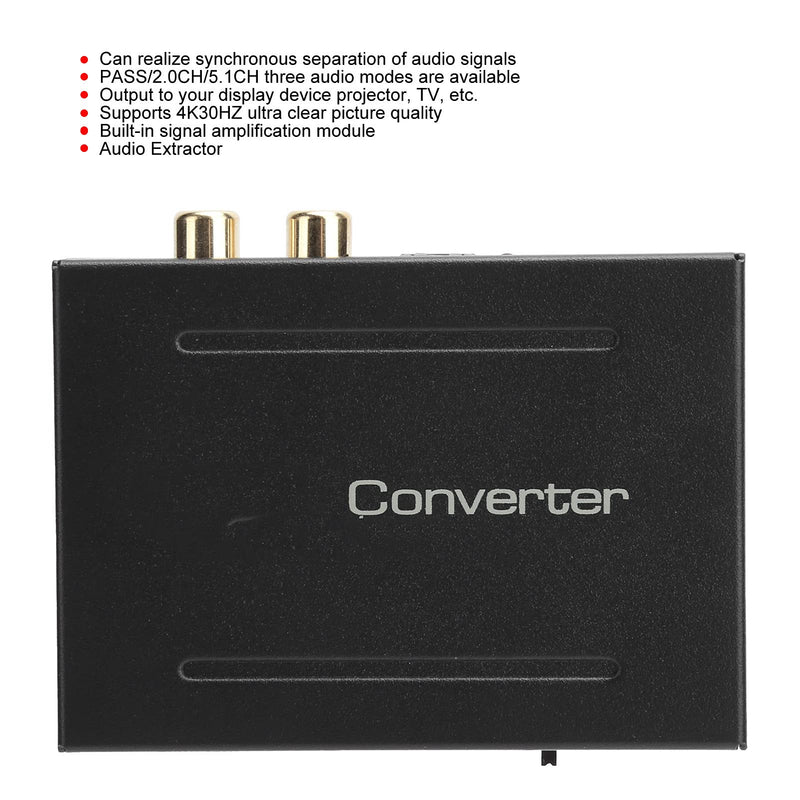 Extractor, Optical Splier, 4K Splier, Suitable for Helpin to Adjust and Stabilise Volume(Black Color) Black