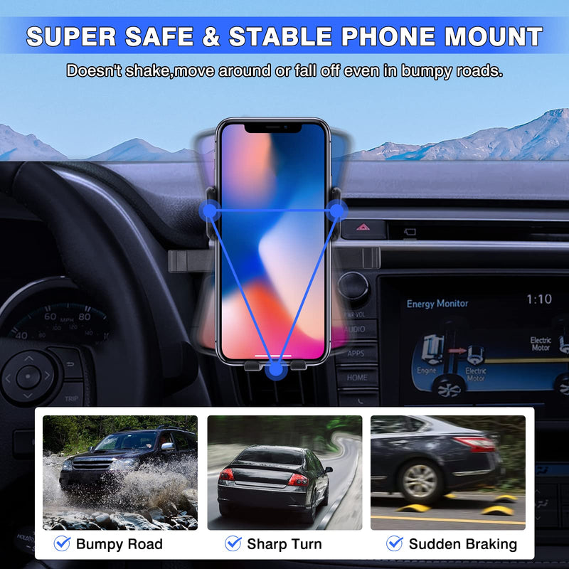 Karltys Cell Phone Holder for Toyota RAV4 2013-2018 Accessories Car Mobile Phone Holder Air Vent Mount for 4-7 Inch Phones Thick Case Friendly Fully Adjustable Stand 13-18 RAV4