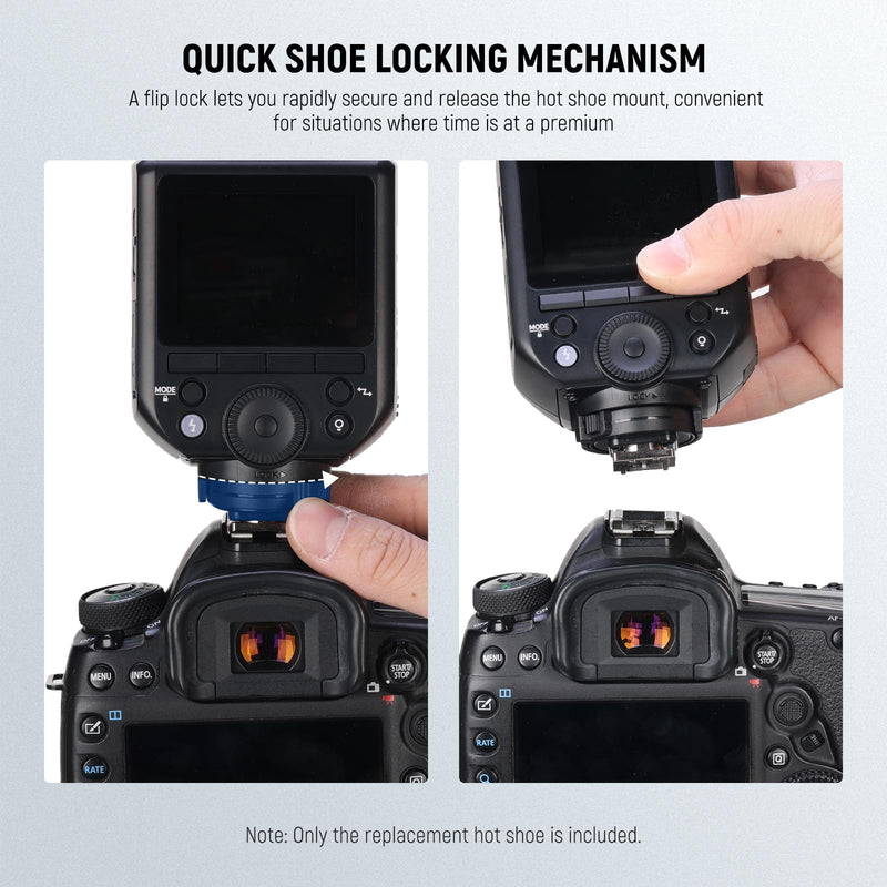 [AUSTRALIA] - NEEWER Z2-S Hot Shoe Replacement, for Z2-S/Z2Pro-S/Z2II-S Round Head Flash Compatible with Sony Camera, Speedlite Hot Shoe Adapter Repair Part with Upgraded Metal Contact Interface 