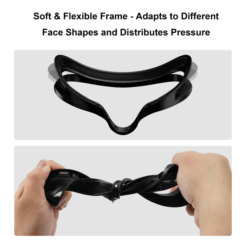 Globular Cluster F3 V3 Magnetic Facial Interface for Quest 3 | Flexible and Adaptive Frame with Multi-Material Pads, Not Compatible with Quest 3S or Official Charging Dock