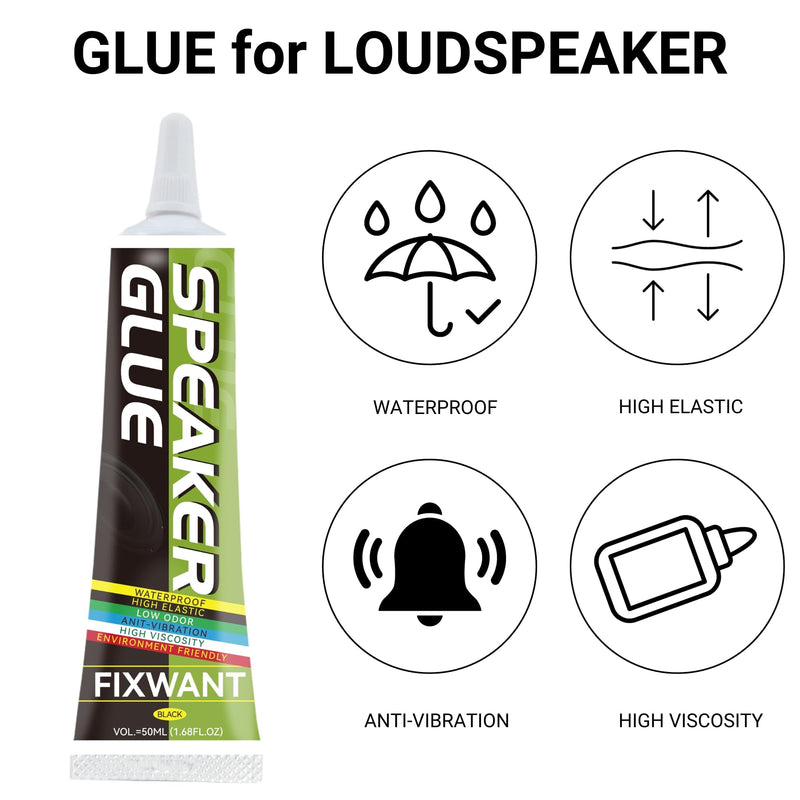 [AUSTRALIA] - Loud Speaker Repair Glue Foam Side Dust Cap Rubber Edge Cone Basin Strong Adhesive 50ML/1.68 fl.oz (1) 1 