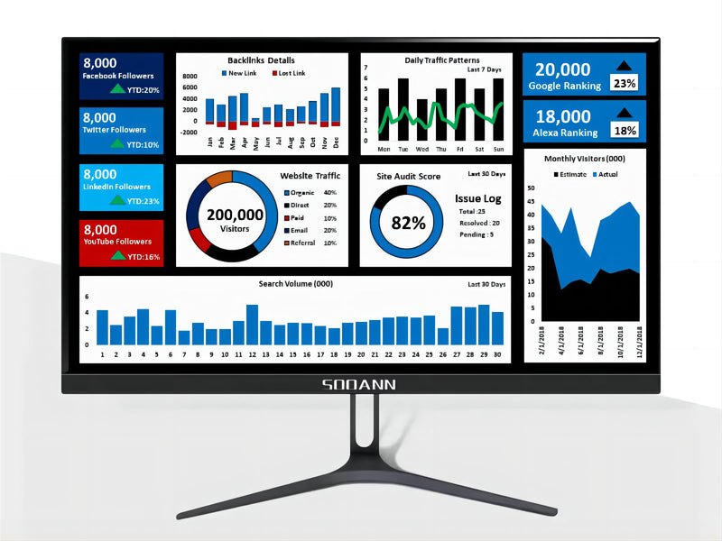 19" Computer Privacy Screen Filter for 16:10 Widescreen Monitors - Premium Anti-Glare Computer Screen Cover: Anti-Glare - Anti-Scratch - UV & Blue Light Protection