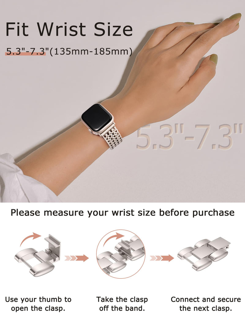 Minyee 2 Packs Band Compatible with Apple Watch Band Women 42/46/38/40/41/44/45/49mm, Celtic Knot Silicone Band & Adjustable Chain Strap Link Bracelet