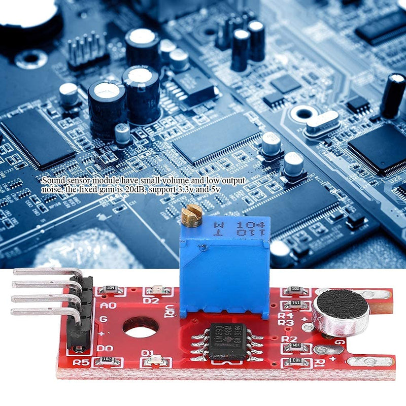 [AUSTRALIA] - 5Pcs Sound Sensor Module, 3 to 5V Microphone Sound Sensor Microphone Sensor Module Ultra Small Professional Microphone Amplifier IC KY-038 for Assembly with Indicator Lights 