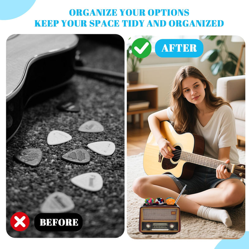 [AUSTRALIA] - rain bunny Guitar Picks Holder Box, Guitar Pick Display Holder, Amp Speaker Styled Pick Holder, Pick Stand for Picks Storage and Display, Stylish Organizer for Music Enthusiasts and Musicians (Brown) Brown 