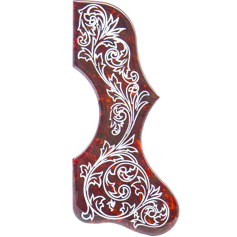[AUSTRALIA] - Acoustic Guitar Pickguard 2.4mm Super Scratch-Resistant Tortoise Red |3M Adhesive No Drill Required Brown Red 