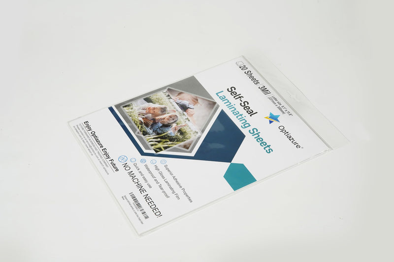 [AUSTRALIA] - Self-Seal Laminating Sheets 9.1"x11.8" Inches, 3mil 20Pack, Letter Size, Single Sided 20-Sheets 