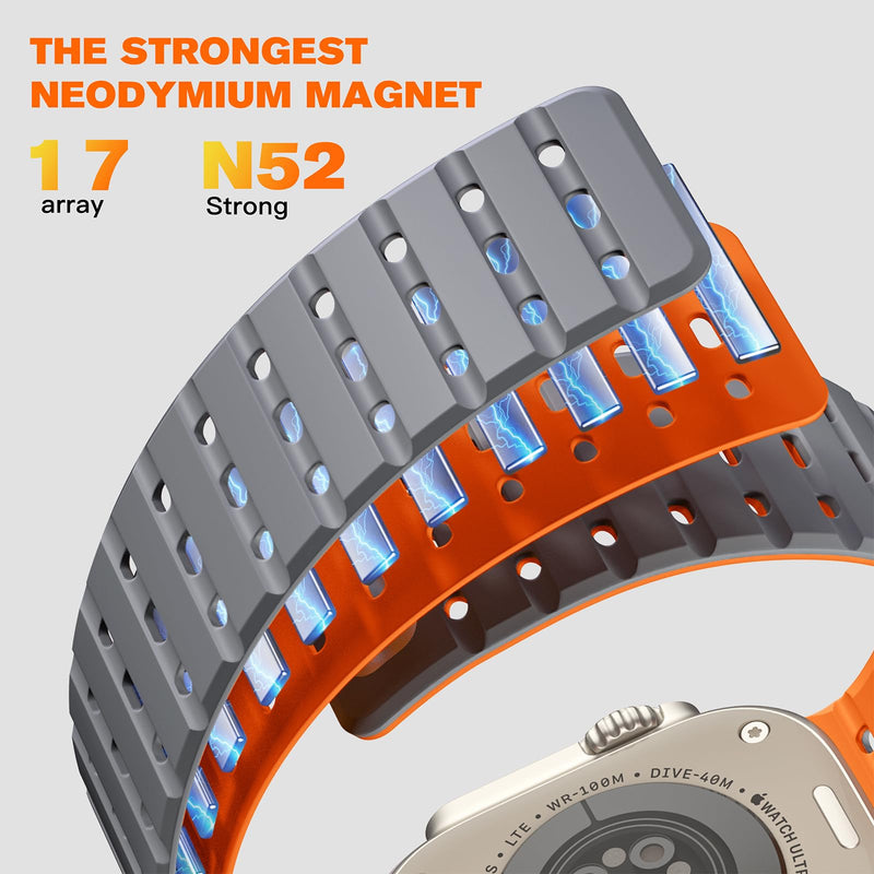 Bandletic FKM Band and Magnetic Strap Compatible with Apple Watch