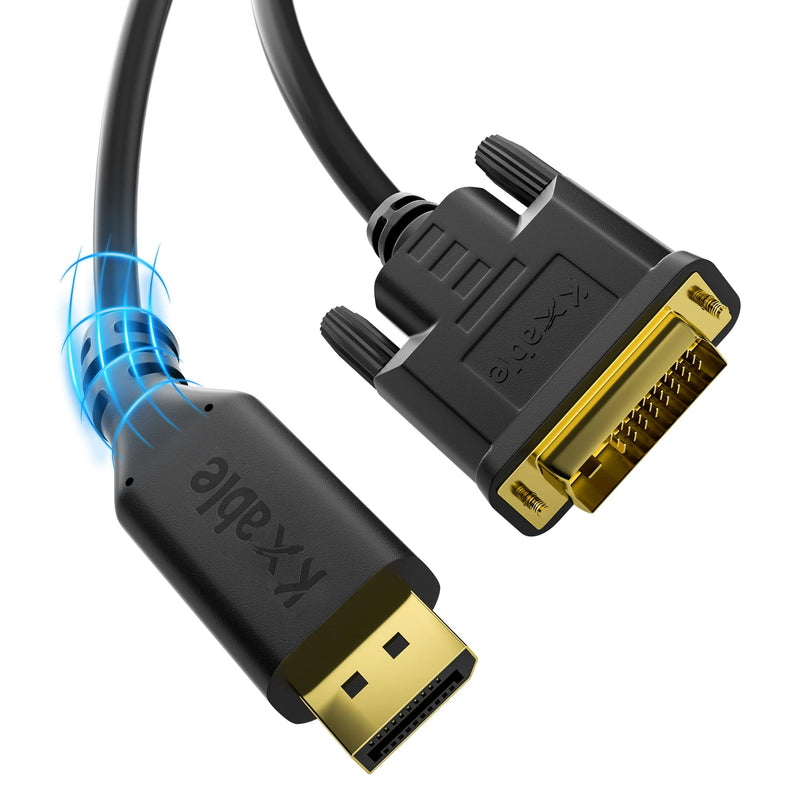 Gold-Plated DisplayPort to DVI Cable - 25 FT, DP to DVI-D Male to Male Converter, 1080P@60Hz, for PC, Desktop, Laptop, HDTV, Projector, Monitor 25FT