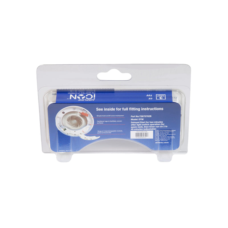 Airflow DTM iCON Plug-in Timer & Delay Start Module for 240V Fan Timer/Delay Start