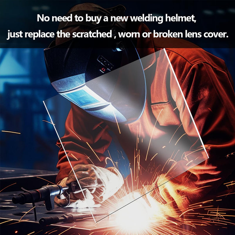 [AUSTRALIA] - 4.33''x3.54'' Welding Helmet Hood Clear Lens Cover, Universal Welding Protective Lens Replacement (20pcs) 4.33" x 3.54" 