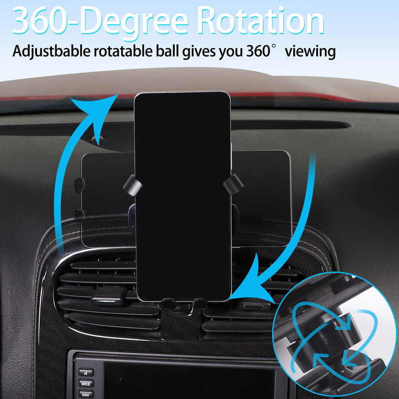 Lcojicep Car Phone Holder Compatible with Corvette C6 2005-2013 Central Control AC Air Outlet Mobile Phone Mount Accessories，Can Rotate 360 Degrees，for All Mobile Phones (Style C) Style C