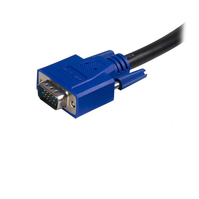 StarTech.com 2-in-1 Universal USB KVM Cable - Video / USB cable - HD-15 (VGA), USB Type B (M) to USB, HD-15 (VGA) - 15 ft - SVUSB2N1_15, Black | Combines VGA video and USB data into one cable, HD-15 and USB-B to USB and HD-15, Reduces clutter