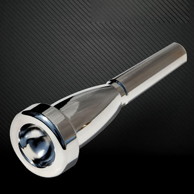 Trumpet Mouthpiece Replacement, Silver Plated Trumpet Mouthpiece Brass 1.5C Mouth Piece Accessories Instruments for Beginners, Professional Players(1.5C)