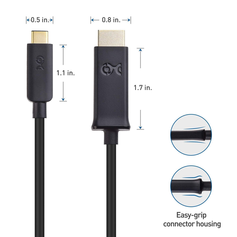Cable Matters Long USB C to DisplayPort Cable (USB-C to DisplayPort Cable, USB C to DP Cable) Supporting 8K 60Hz in Black 10 ft & USB C to HDMI Cable (USB-C to HDMI Cable) Supporting 4K 60Hz