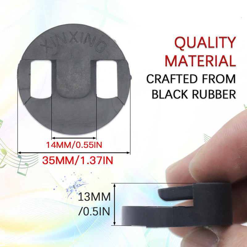 Pack of 4 Rubber Cello Practice Mute, Round Tourte Style Silencer for Quiet Practice, Black Cello Accessory for Uninterrupted Training Sessions