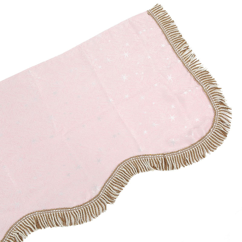 88 Key Piano Cloth,Golden Velvet Piano Cover,Keyboard Protective Cover with Tassel Decoration() Pink