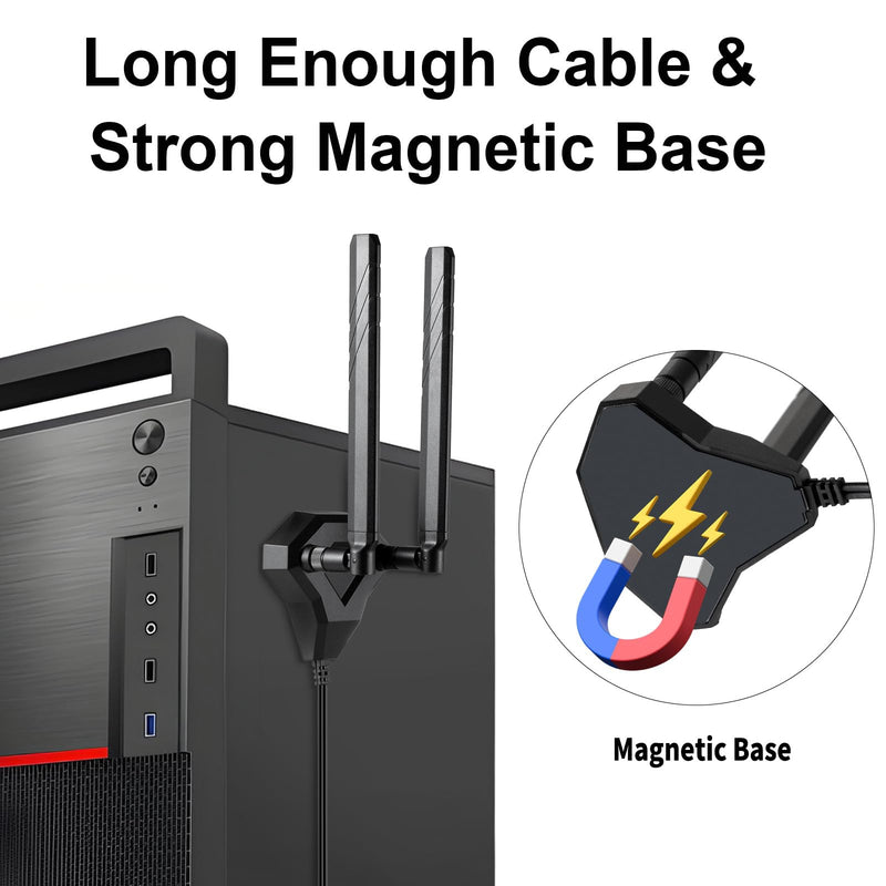 9dBi Magnetic Base 4G 5G Wide Band SMA External Antenna for Verizon AT&T T-Mobile Home Internet 4G LTE 5G Wireless Router Gateways Modem Mobile Hotspot, Eifagur Magnetic Antenna