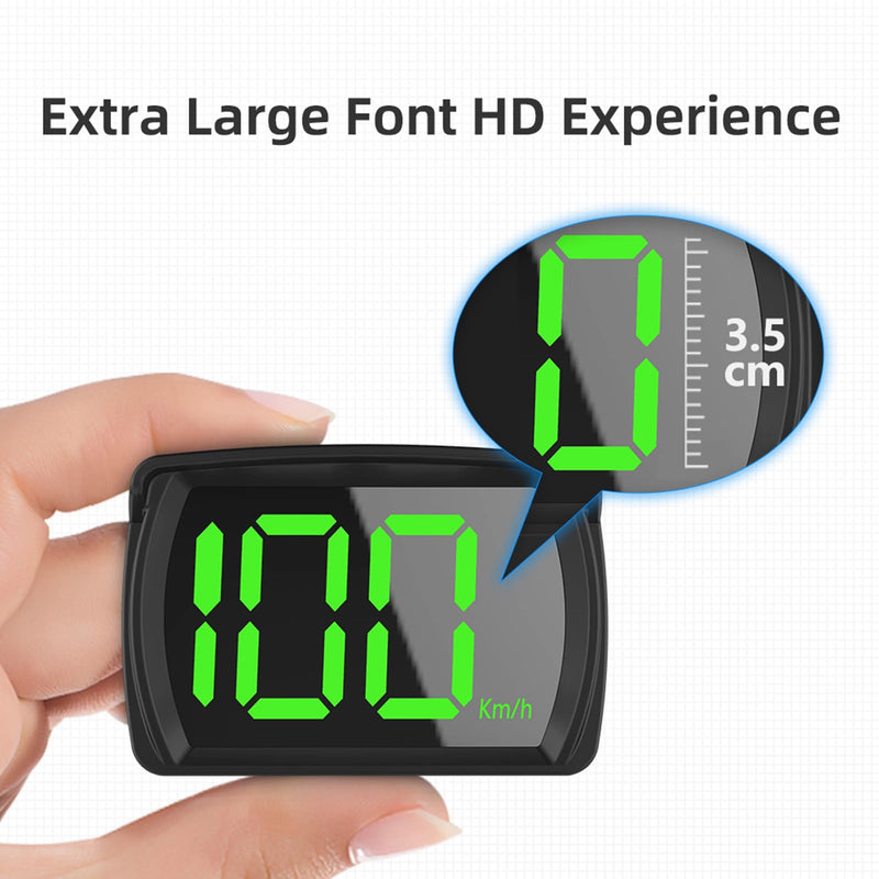 GoolRC Speedometer HUD, Heads-Up Display Digital Speedometer GPS Speed Meter MPH/KMH, Head Up Display for All Cars, USB Cable Plug & Play Large Screen High-definition Display