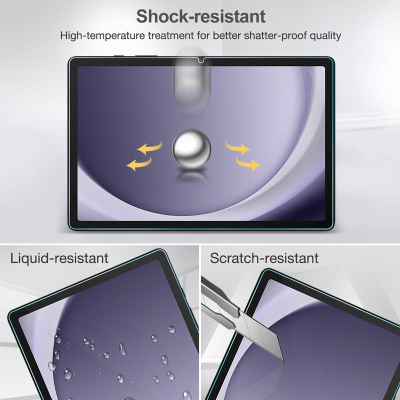 2 Pack Screen Protector for Galaxy Tab A9 Plus 11 Inch 2023, HD Tempered Glass 9H Film Guard for 11" Tab A9+ 5G Tablet (SM-X210/X216/X218) 2