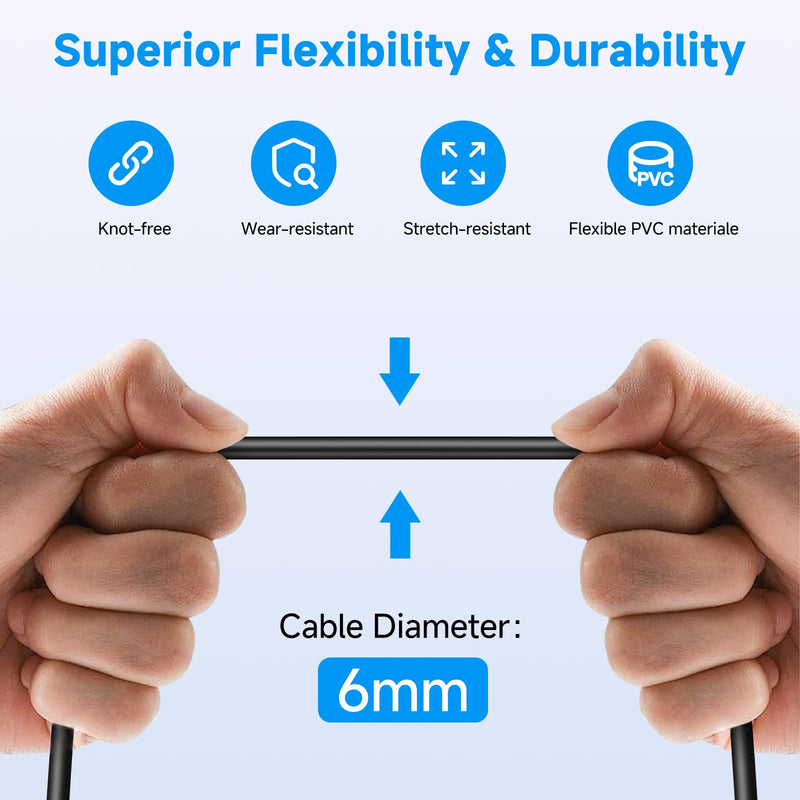 XLR Microphone Cables, 2 Pack 15 Feet Oxygen-Free Copper 3-Pin Male to Female Microphone Cable for Speaker, PA System, Podcast Audio Mixer, Studio Monitors, Audio Recording and More 2 Pack(XLR Cables)
