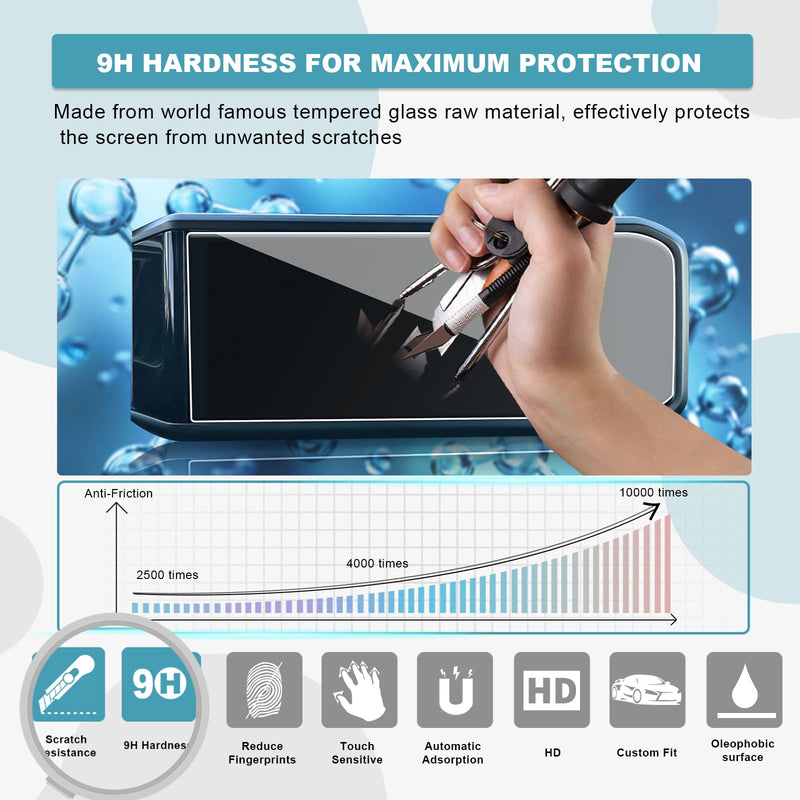 CDEFG for 2024 Wrangler JL 12.3-Inch Screen Protector for 2024 Wrangler Rubicon Sahara Sport S Sport Willys Tempered Glass Screen Protector Foils Navigation Radio Touch Screen Display Screen Glass Protector for 2024 Wrangler 12.3IN