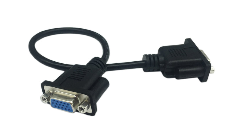 CERRXIAN 1ft VGA SVGA 15 Pin HD15 Female to Female Gender Changer Adapter Extension Video Monitor Cable for PC Laptop TV Porjector（ff）