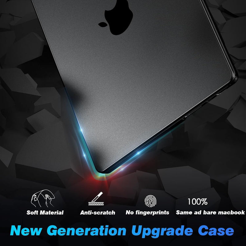 [AUSTRALIA] - EooCoo [Ultra Thin Armor] Case Compatible for MacBook Pro 16 inch 2024-2021 M3 M2 M1 A2991 A2780 A2485, [100% Match Space Black] [Anti-Fingerprint] Hard Shell&Keyboard Skin, Space Black Clear 
