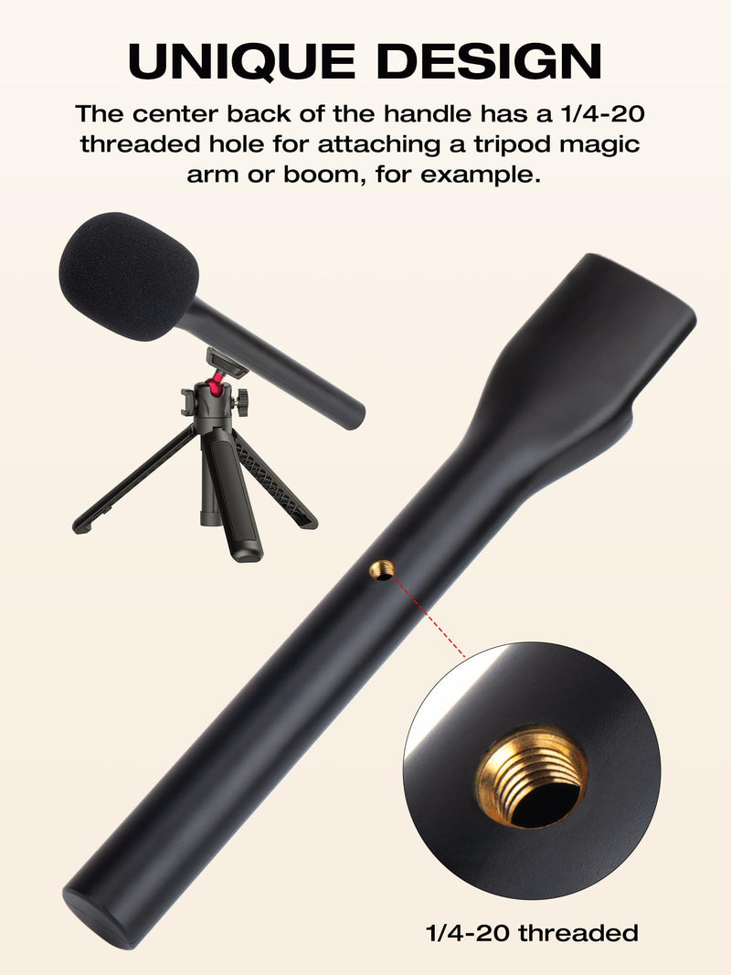 SUNMON Handheld Wireless Mic Stand for Rode Wireless Mic, Holder for Rode Wireless Go 2/ Rode Wireless Pro, Rode Interview Microphone Adapter Handheld for Rode Wireless Go II/DJI and More (2 PACKS)