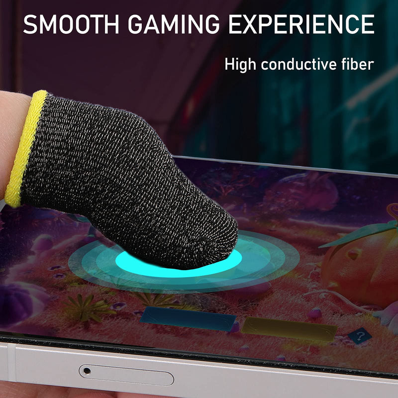 40 Pieces Gaming Finger Sleeve For Gaming Thumb Sleeves Mobile Gaming Finger Protector (Simple Colors) Simple Colors