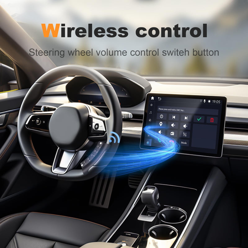 Wireless Steering Wheel Remote Control with Signal Indica for y-metdriving Portable car Stereo and Other Android car Stereo,with Low Battery Alert,Bluetooth Interface Function Control