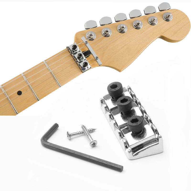 Chrome Electric Guitar Parts Strings Locked Nut 42mm for Floyd Rose Tremolo Bridge Chrome