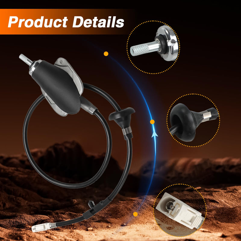 Radio Antenna Cable Base Assembly Cable with Adapter Cover Compatible with Dodge Ram 1500 2500 3500 4500 5500 Replace#: 5064394AH 5064394AG