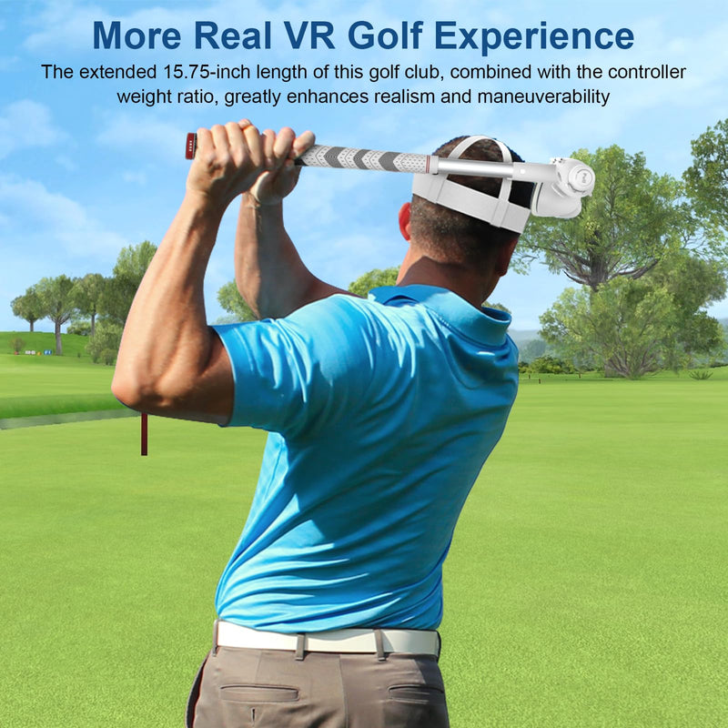 AMVR Upgraded Controller Grips Cover and Golf Club Attachment Compatible with Meta/Oculus Quest 3 Accessories