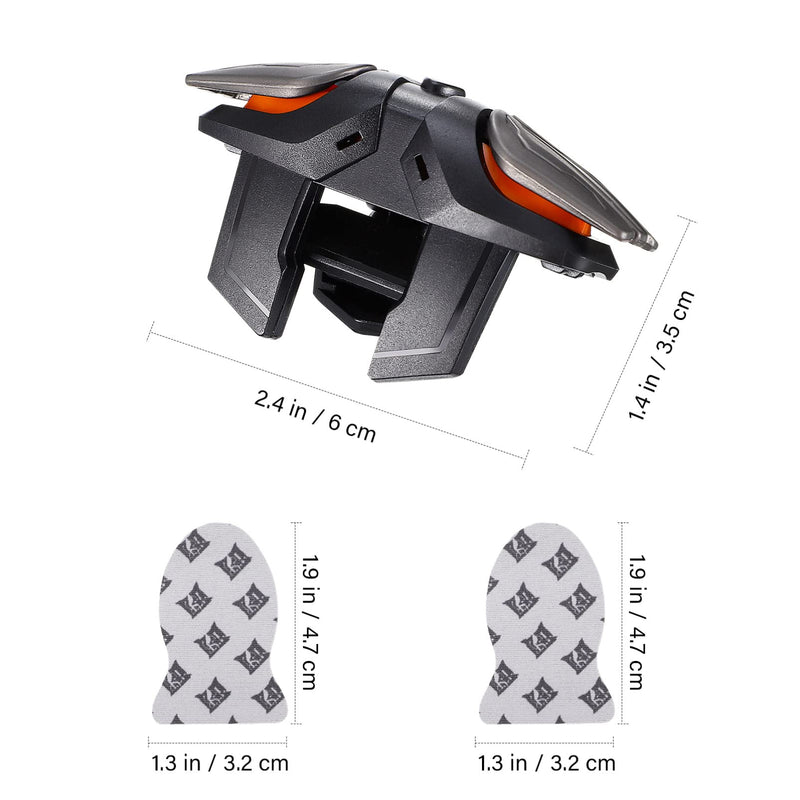 Fone Mobile Gaming Triggers - Cell Phone Game Controller with Aim & Fire Triggers Compatible with iPhone and Phone, 1 Pair with 2 Pcs Gaming Sleeves Shots Fired