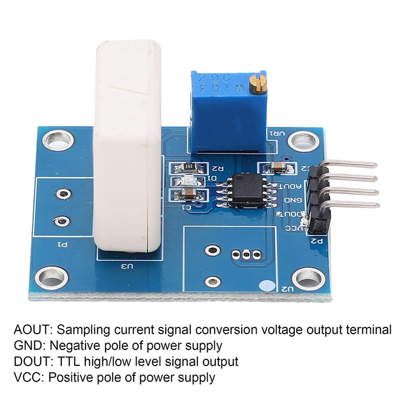 Deror Hall Current Sensor DC 5V Hall Current Detection Sensor Module 35A Short Circuit Overcurrent Protection Detector WCS1800