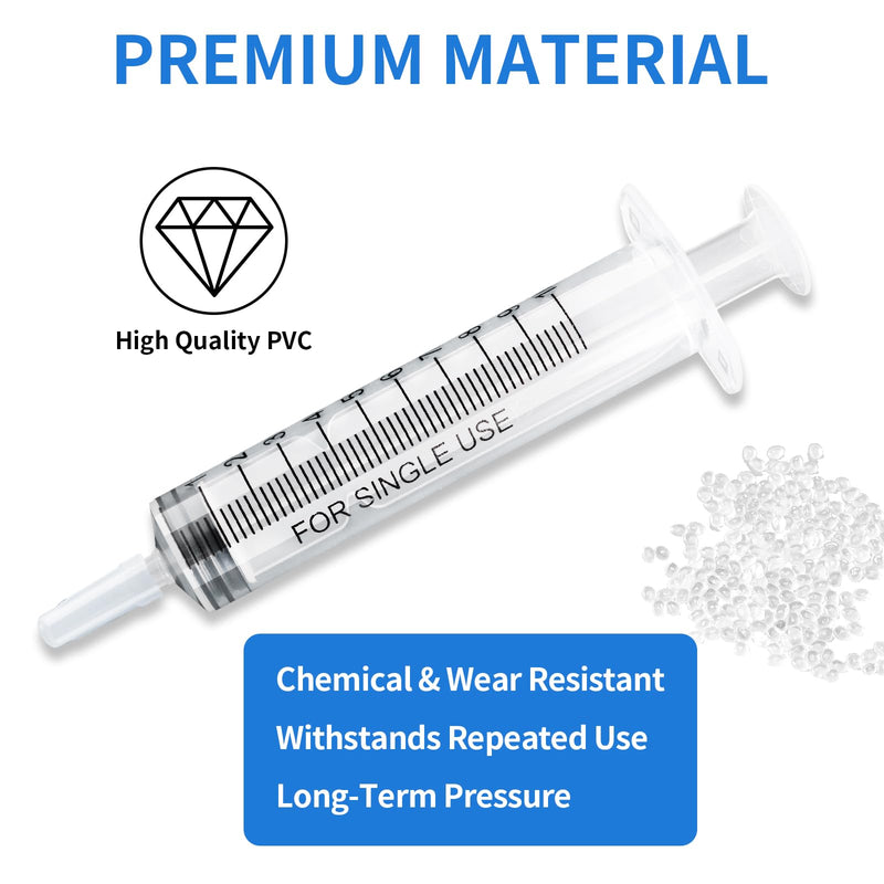 Pack of 20 Syringes 10 ml Plastic Syringe, Individually Packed, Durable Colostrum Syringes, Versatile Dosing Syringes, Reusable Liquid Syringe Measuring Syringe for Garden and Pet Care