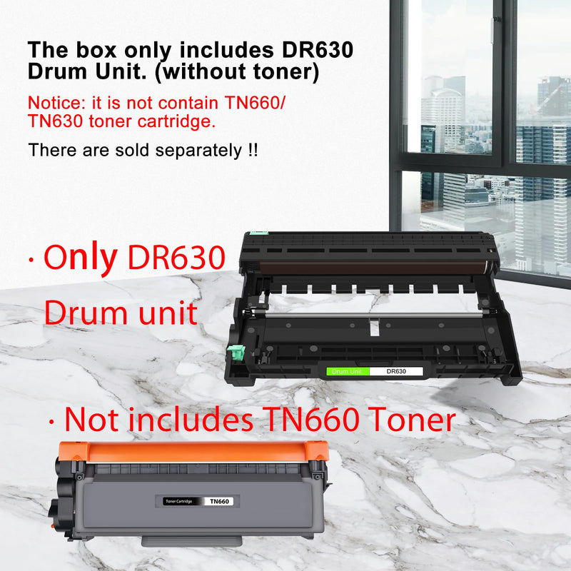 [AUSTRALIA] - greencycle 1 Pack DR630 DR-630 Drum Unit (No Toner) Replacement Compatible for Brother HL-L2300D HL-L2340DW HL-L2380DW DCP-L2540DW MFC-L2700DW MFC-L2740DW Laser Printer (High yield, Black) 