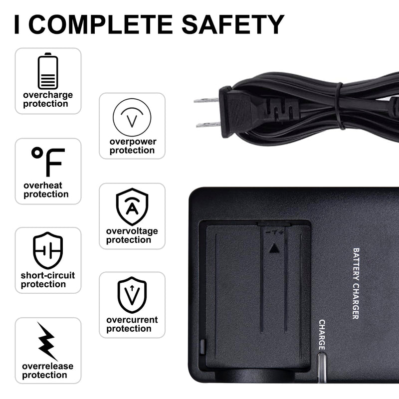 LP-E5 Quick Charger for Canon Battery: LCE5 LC-E5C LC-E5E EOS Compatible Rebel XS XSi T1i EOS 450D 500D 1000D DSLR Kiss X2 Kiss X3 Kiss F Digital SLR Camera（black）