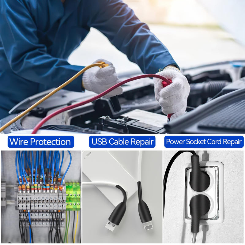 Heat Shrink Tube, Heat Shrink Tube with Adhesive, 4:1 Heat Shrink Tubes, Waterproof, Heat Shrink Tube Black for Cable Insulation, Marking, Cable Bundling, Repairs (20 mm x 2 m) 20MM*2M