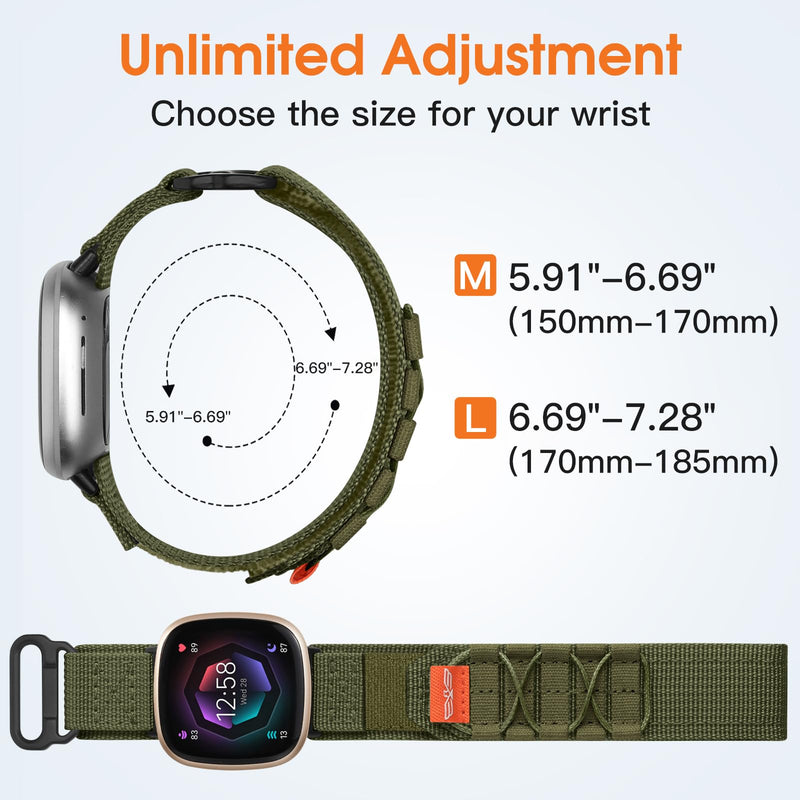 Bandletic Nylon Band and Magnetic Strap Compatible with Versa 4/3