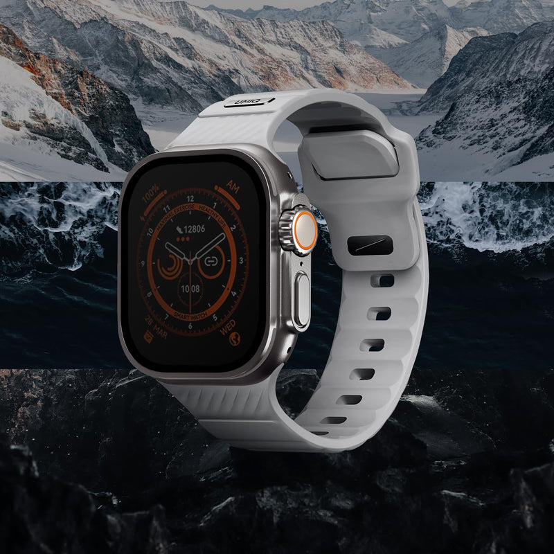 UNIQ STRIDE FKM RUBBER WATCH STRAP compatible with Apple Watch 41MM ICEPLANT GREEN