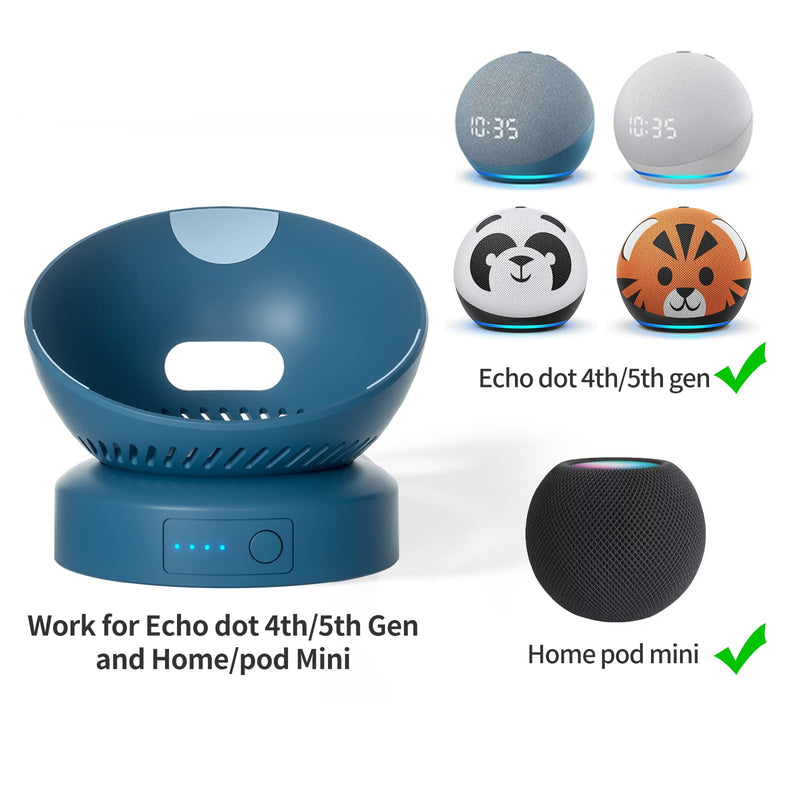 Battery Base for Echo d0t 5th Generation Portable Echo D0t 4th Generation and Homepod Mini Battery Stand Accessories (Blue) Blue