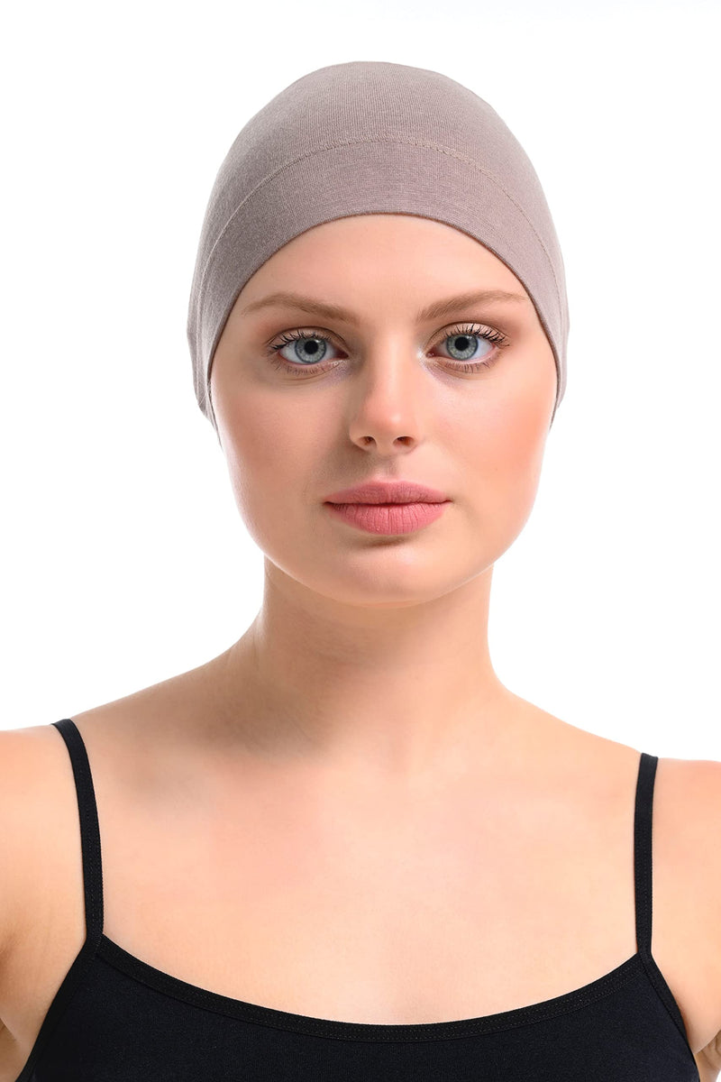 Bamboo Cotton Chemo Hair Loss Sleep Cap Umber