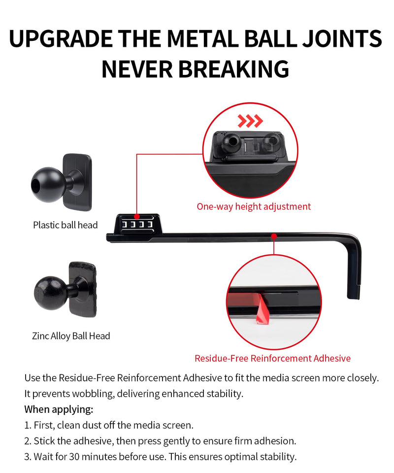Car Phone Holder for Mercedes-Benz GLE/GLS-Class 2020-2026 12.3" Screen | GLE 53 2023-2025,GLE Plug-In Hybrid 2024-2026,Magsafe Accessories Magnetic Cell Phone Mount Clip Compatible with iPhone