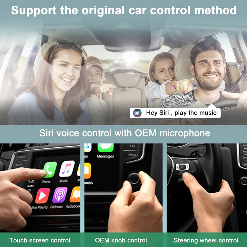 Carplay Wireless Adapter,Wireless CarPlay Adapter/Dongle,Plug & Play 5GHz WiFi Online Update,Low Latency,Easy to Install,Support Newest iOS 17…