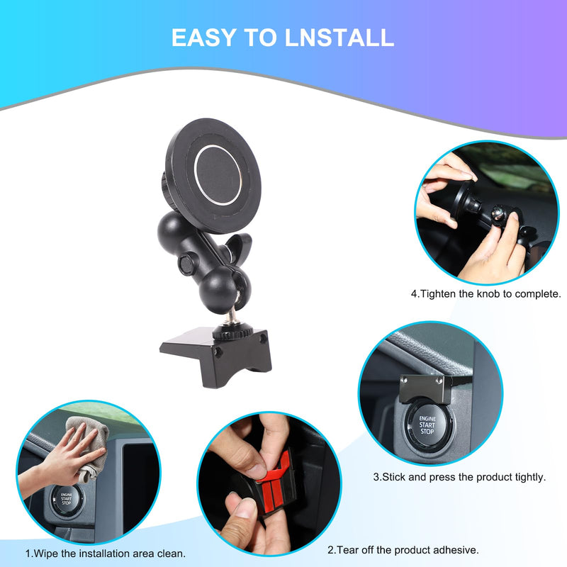 TOYCIDFG Magnetic Phone Holder Rotatable Compatible with Toyota Tacoma 2024 2025 2026, Dashboard Start Button Upon Attached Car Phone Mounted Accessories (Magnetic Holder) Magnetic Holder