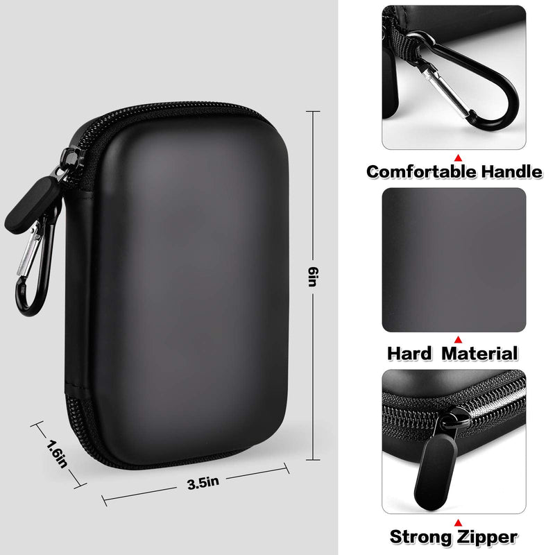 Case Compatible with Samsung T7/ T7 Touch Portable SSD 1TB 2TB 500GB USB 3.2 External Solid State Drive, Travel Carrying Storage Organizer Fits for USB Cables and More Accessories (Black) Black