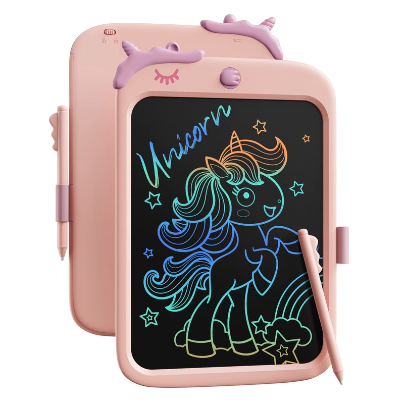 10 Inch LCD Writing Tablet for Kids Pink+Blue