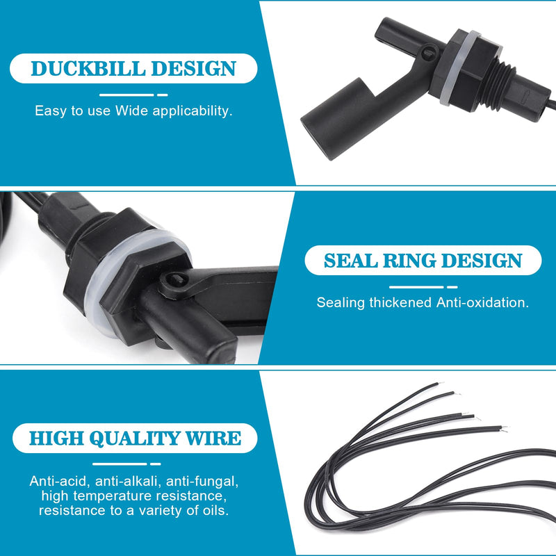 Float Switch Pack of 5 Float Switch Level Switch Water Level Switch Float Switch for Tank, Pool, Aquarium, Hydroponics